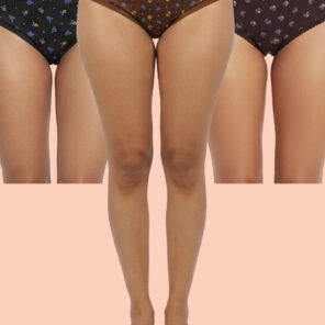 Lace Border Printed Panties Combo Pack of 3 - SELSIA-DSPP